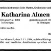 Schuster Katharina 1903-1994 Todeanzeige